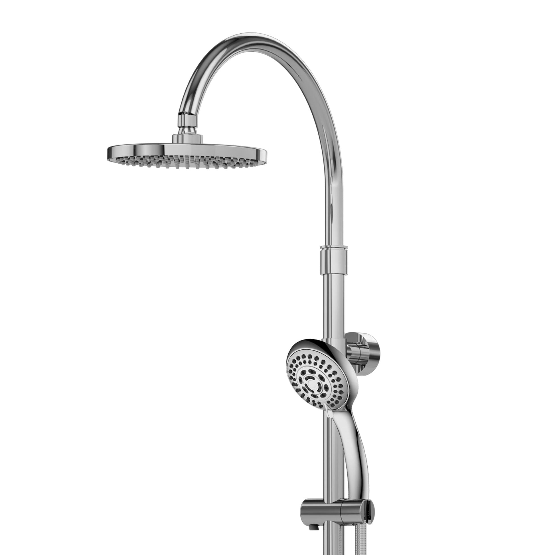 PULSE ShowerSpas Riviera Rain Shower System in Chrome Finish 2.5 GPM With 5-Function Hand Shower