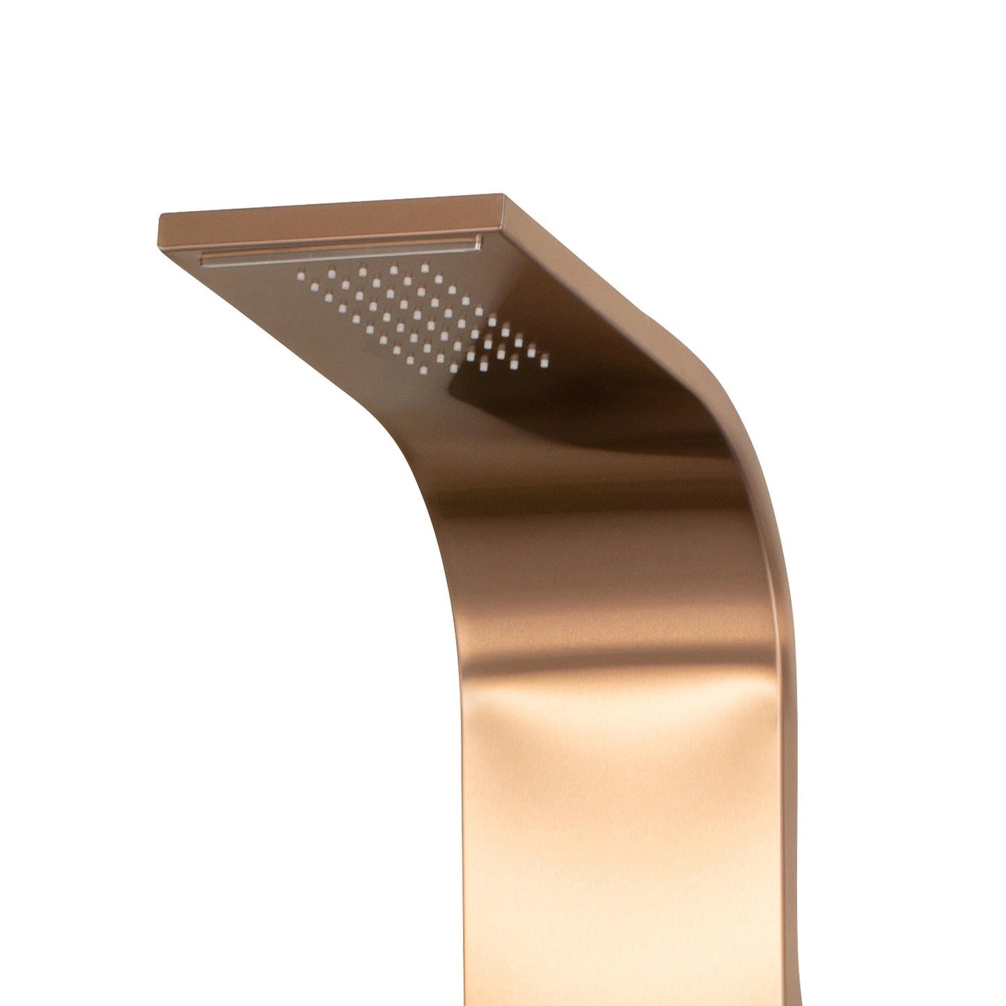 PULSE ShowerSpas Santa Cruz 62" Oversized Body Jets Shower Panel in Brushed Bronze Finish With Dual Function Shower Head and Hand Shower