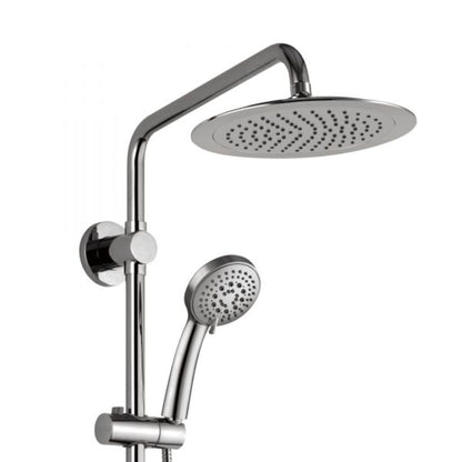 PULSE ShowerSpas SeaBreeze II 2.5 GPM Rain Shower System and Valve Combo in Brushed Nickel Finish With 3-Function Hand Shower