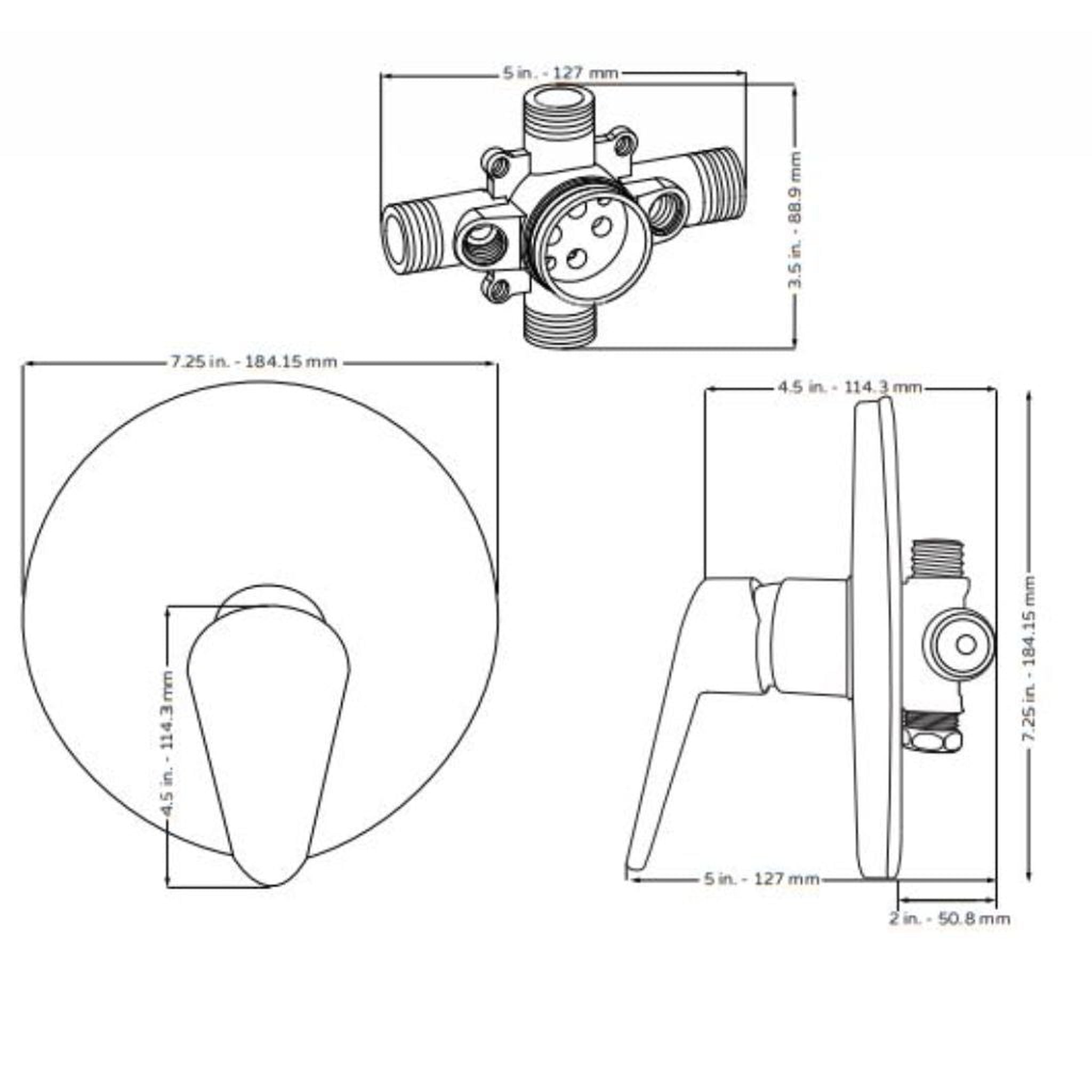 PULSE ShowerSpas SeaBreeze II 2.5 GPM Rain Shower System and Valve Com
