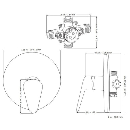 PULSE ShowerSpas SeaBreeze II 2.5 GPM Rain Shower System and Valve Combo in Chrome Finish With 3-Function Hand Shower