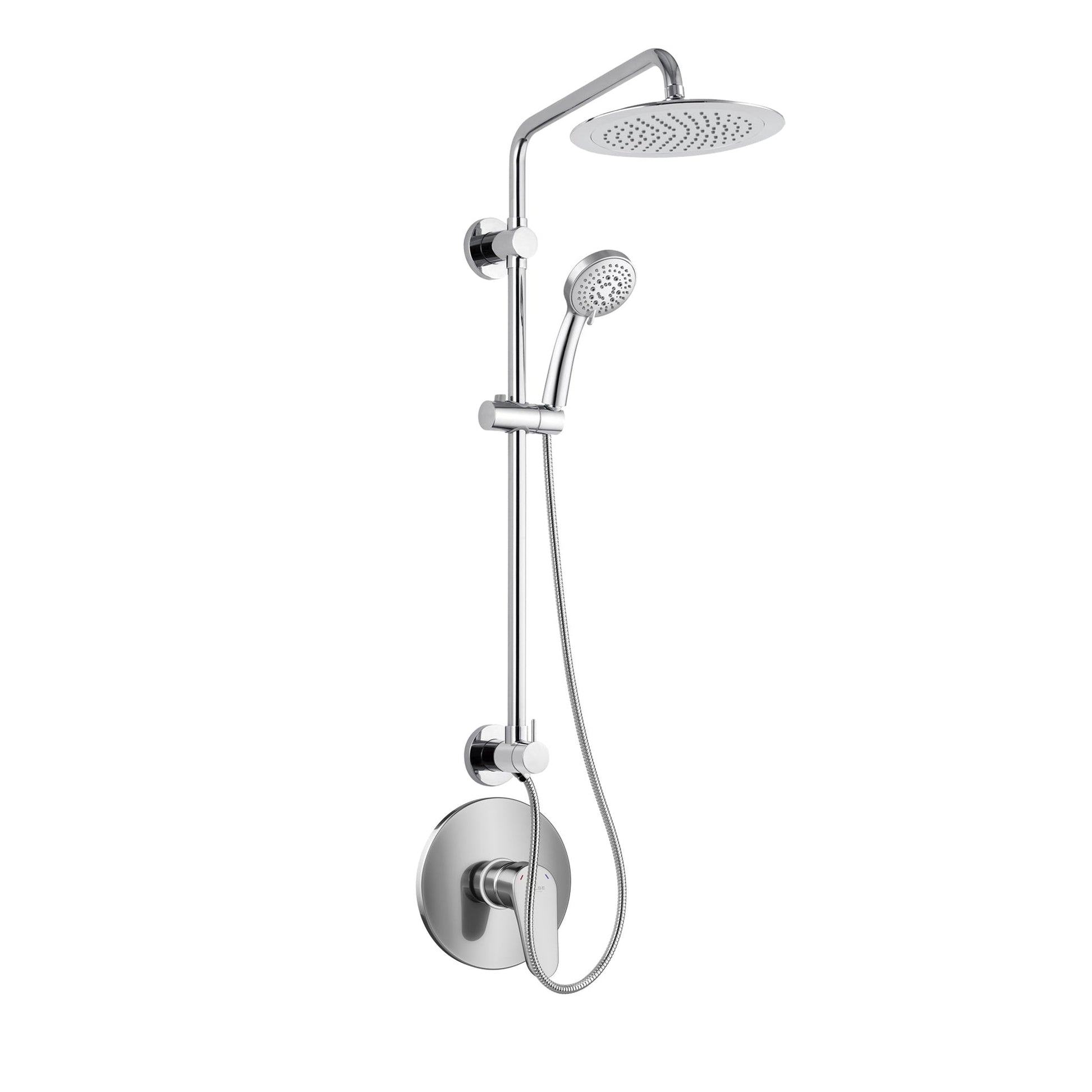 PULSE ShowerSpas SeaBreeze II 2.5 GPM Rain Shower System and Valve Combo in Chrome Finish With 3-Function Hand Shower