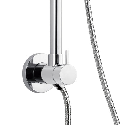 PULSE ShowerSpas SeaBreeze II 2.5 GPM Rain Shower System in Chrome Finish With 3-Function Hand Shower