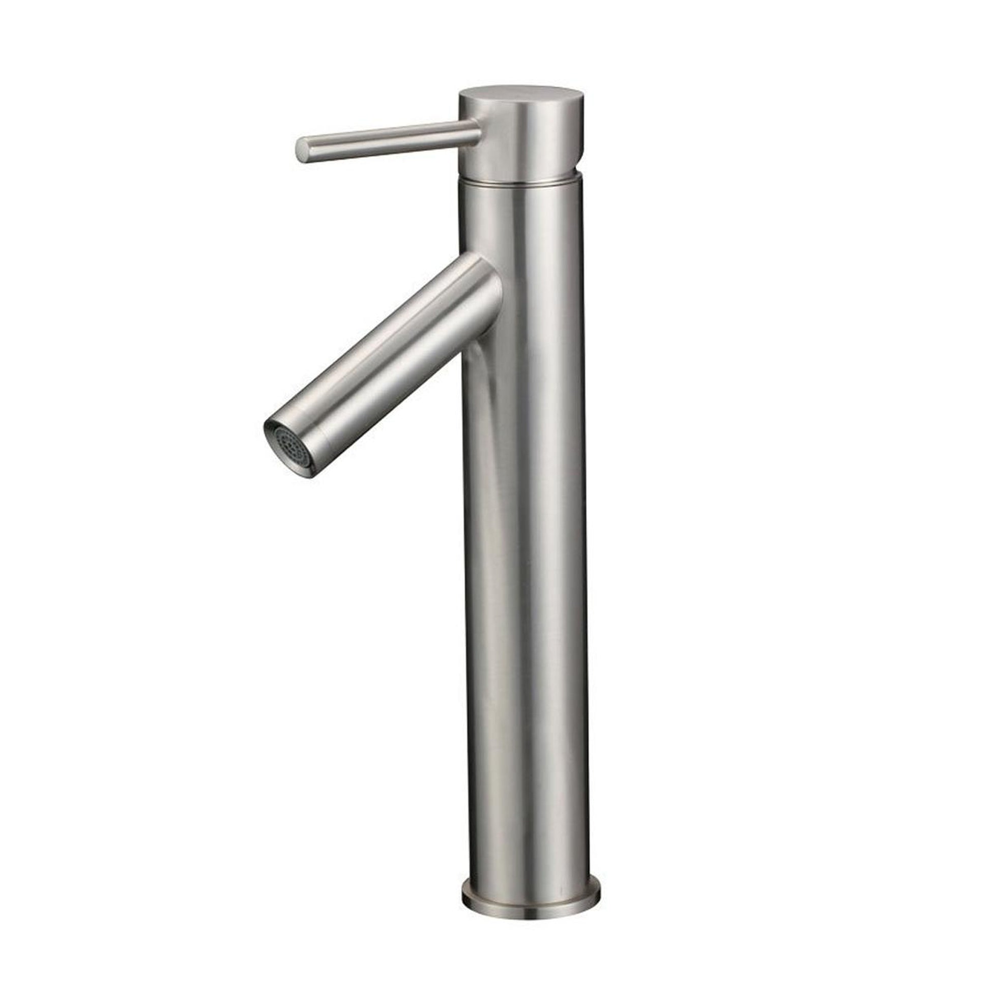 Pelican International Cascade Series PL-8112 Single Hole Vessel Faucet in Brushed Nickel Finish
