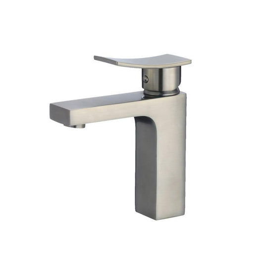 Pelican Int'l Cascade Series PL-8142 Single Hole Bathroom Faucet In Brushed Nickel Finish