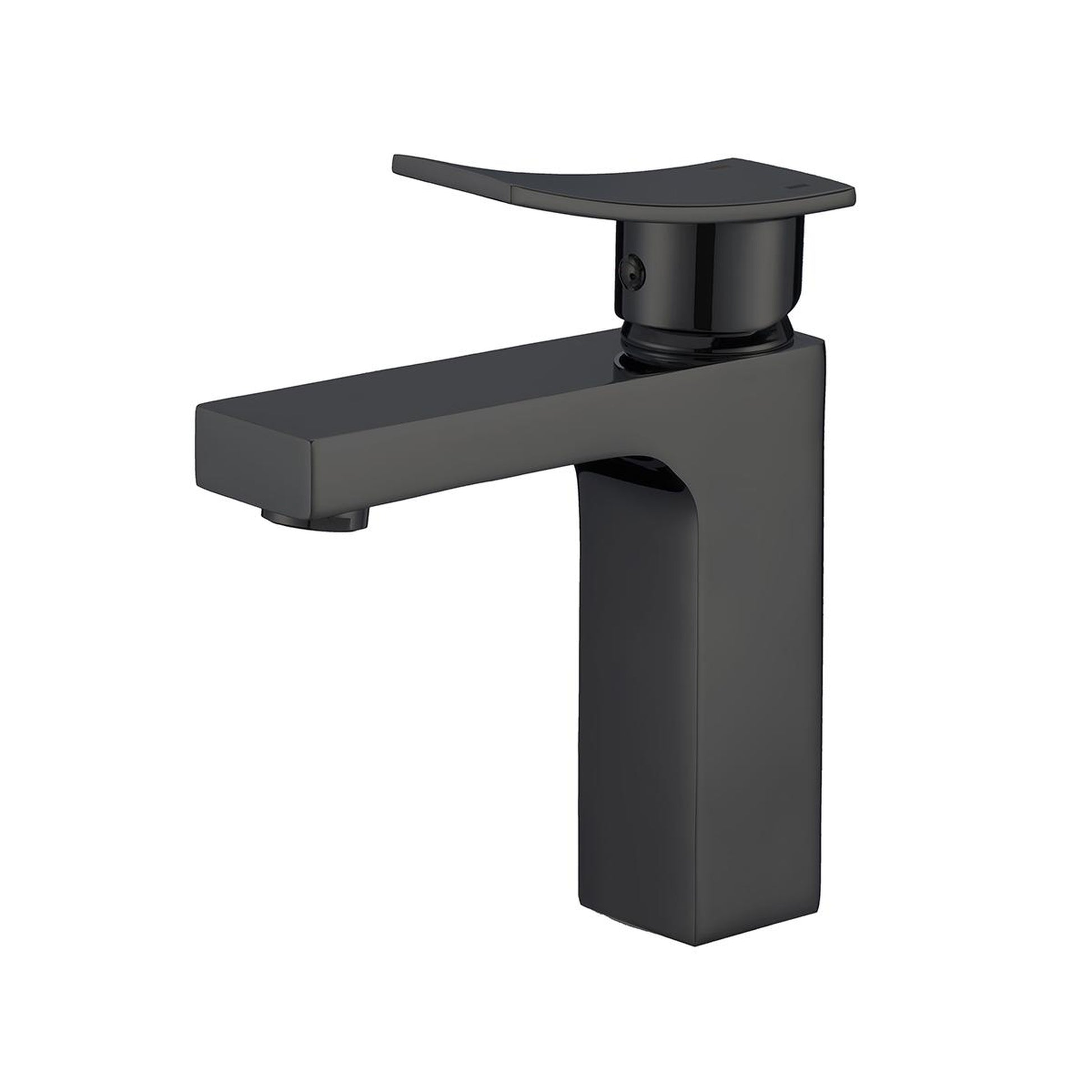 Pelican Int'l Cascade Series PL-8142 Single Hole Bathroom Faucet In Matte Black Finish
