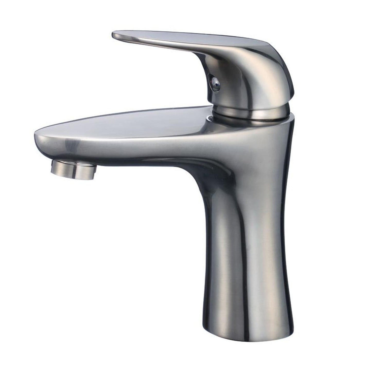 Pelican Int'l Cascade Series PL-8164 Single Hole Bathroom Faucet In Brushed Nickel Finish