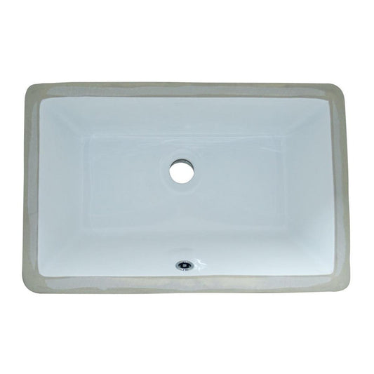 Pelican Int'l Pearl Series PL-3033 Porcelain Undermount Bathroom Sink 18 1/2" x 11" in Bone