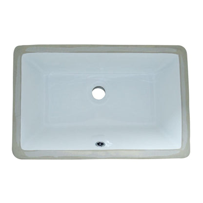 Pelican Int'l Pearl Series PL-3033 Porcelain Undermount Bathroom Sink 18 1/2" x 11" in White