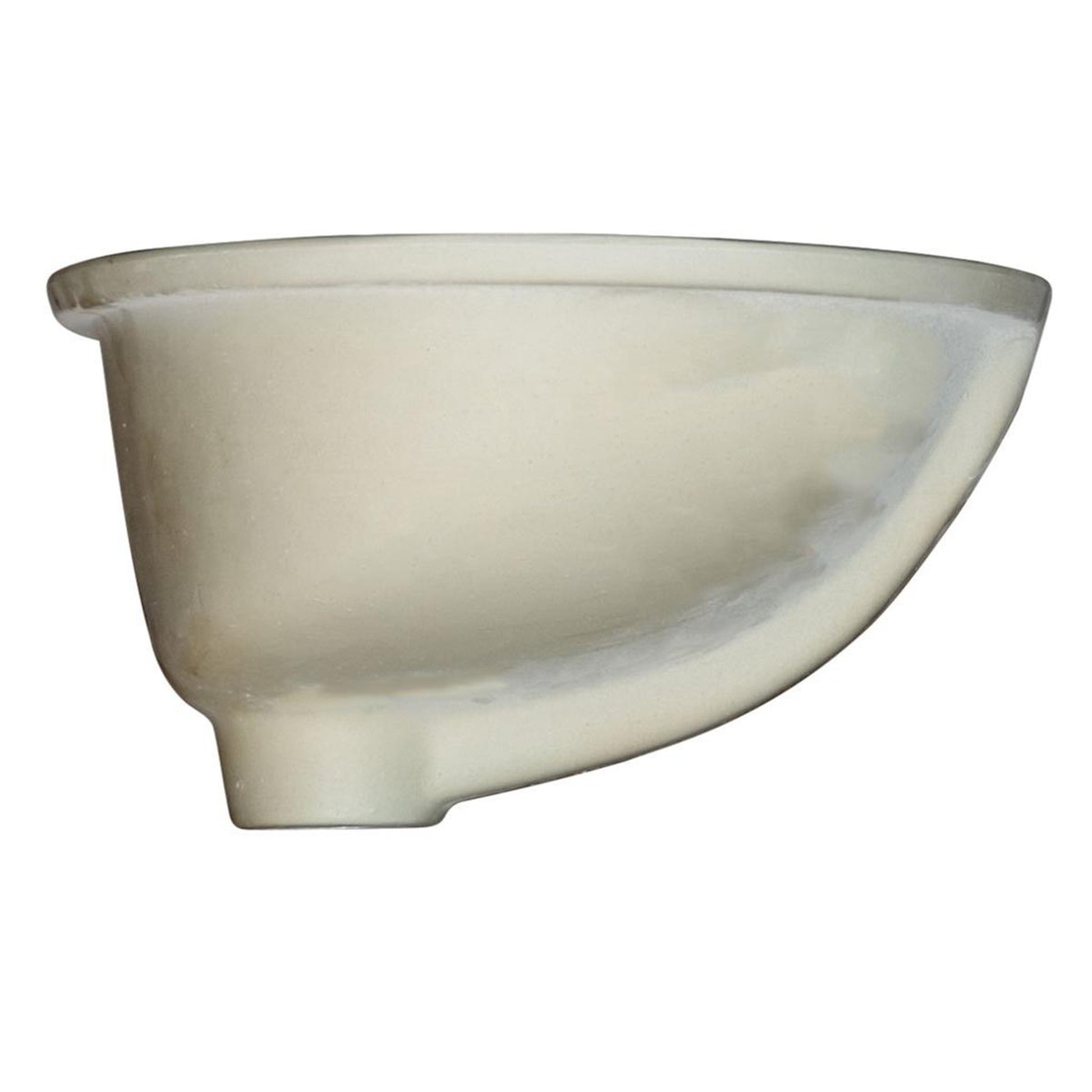 Pelican Int'l Pearl Series PL-3059 17 1/4" x 14" Bone Porcelain Undermount Bathroom Sink