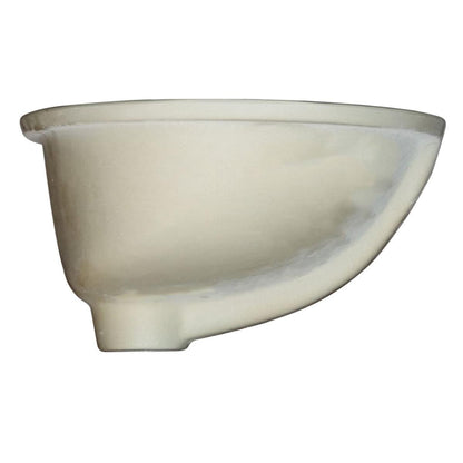 Pelican Int'l Pearl Series PL-3059 17 1/4" x 14" Individually Packaged White Porcelain Undermount Bathroom Sink