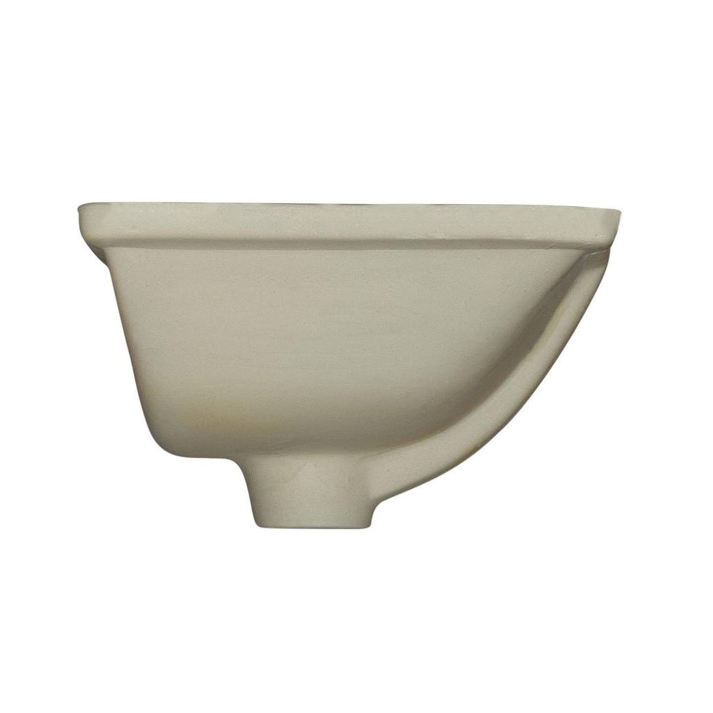 Pelican Int'l Pearl Series PL-3088 16" x 11" Individually Packaged White Porcelain Undermount Bathroom Sink
