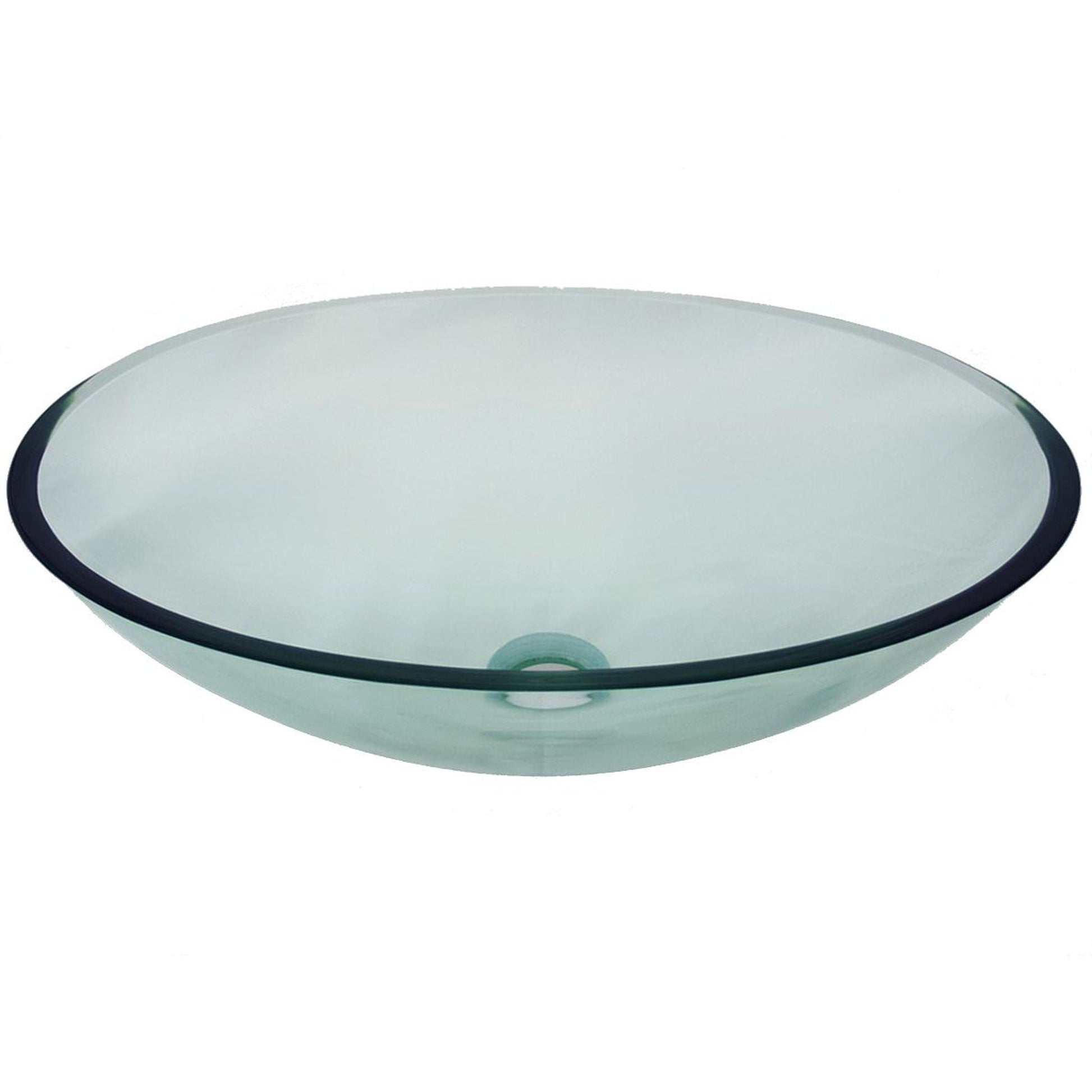 Pelican Int'l Vaso Series PL-661 Clear Glass Oval Vessel Bathroom Sink 20" x 15"