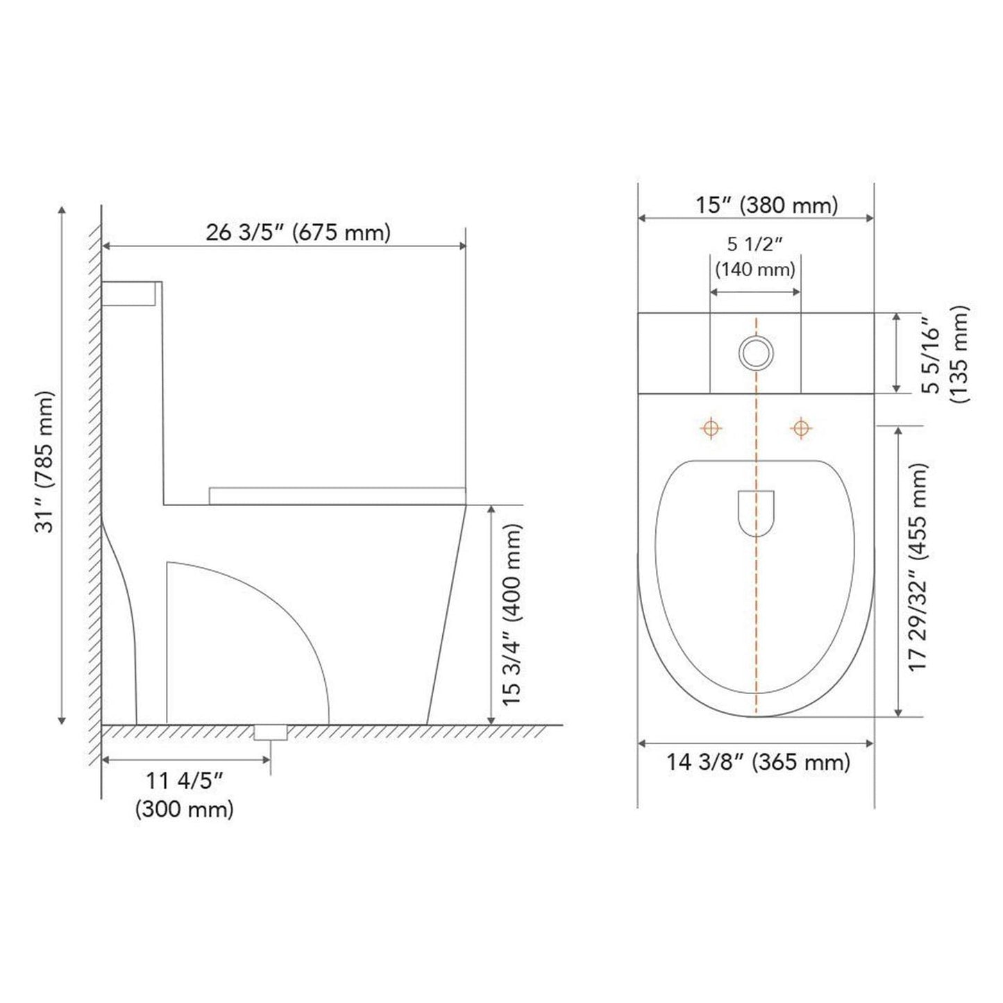 Pelican Int'l Vortex Series PL-12011 Matte Black Porcelain High Efficiency Toilet with Dual Flush