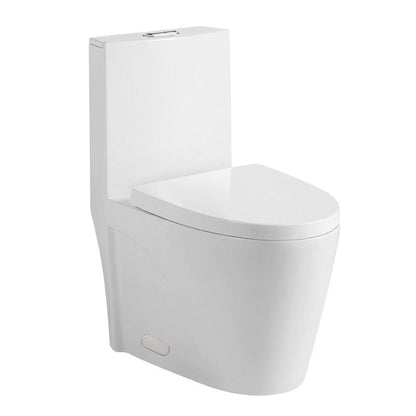Pelican Int'l Vortex Series PL-12011 White Porcelain High Efficiency Toilet with Dual Flush