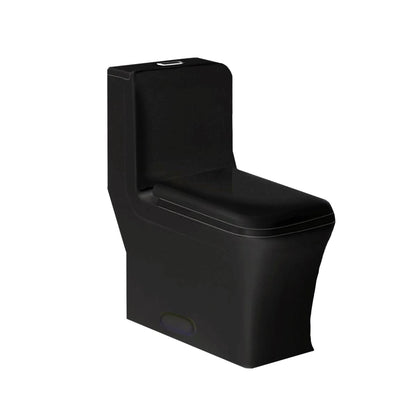 Pelican Int'l Vortex Series PL-12044 Matte Black Porcelain High Efficiency Toilet with Dual Flush