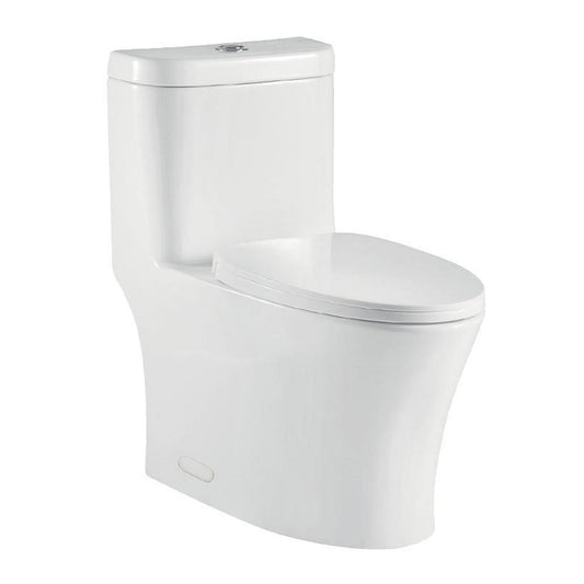 Pelican Int'l Vortex Series PL-12243 White Porcelain High Efficiency Toilet with Dual Flush