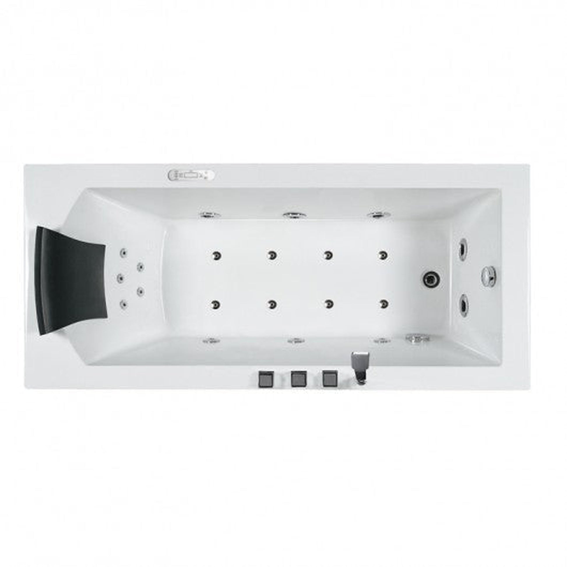Platinum 70" x 32" x 25" One-Person Rectangle Whirlpool Bathtub With Left-Hand Drain Waterfall Spout 22 Jets & Handheld Shower