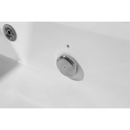 Platinum 70" x 32" x 25" One-Person Rectangle Whirlpool Bathtub With Left-Hand Drain Waterfall Spout 22 Jets & Handheld Shower