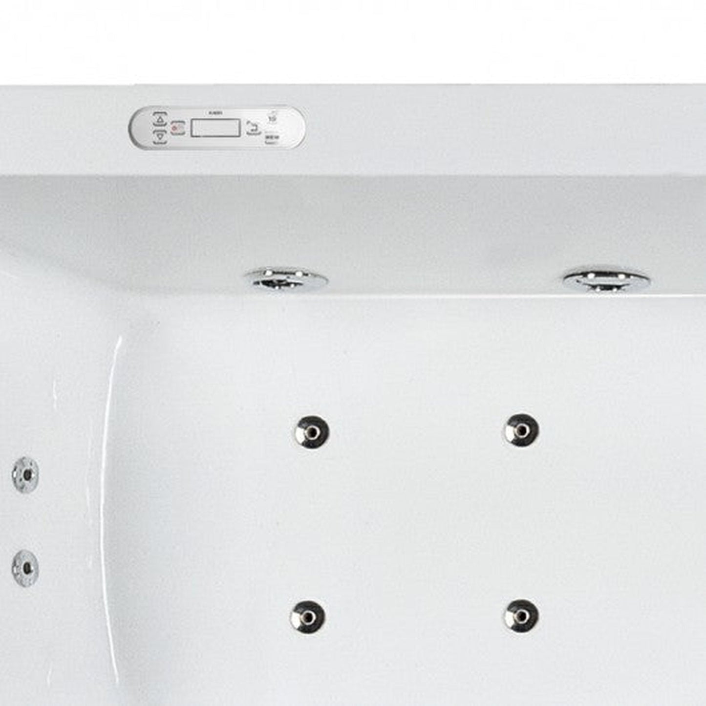 Platinum 70" x 32" x 25" One-Person Rectangle Whirlpool Bathtub With Right-Hand Drain Waterfall Spout 22 Jets & Handheld Shower