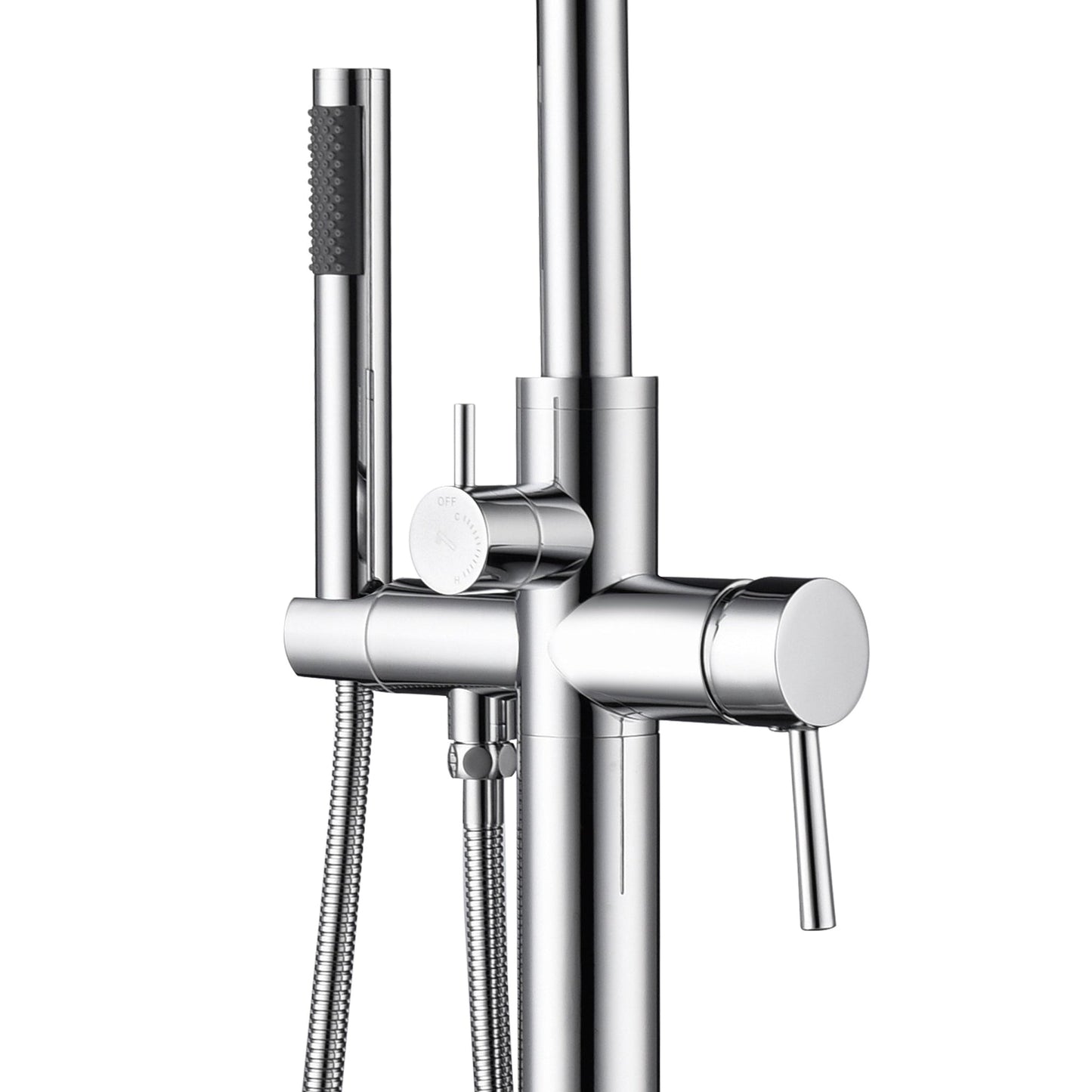 PULSE ShowerSpas High Flow Freestanding Tub Filler With Diverter in Chrome Finish