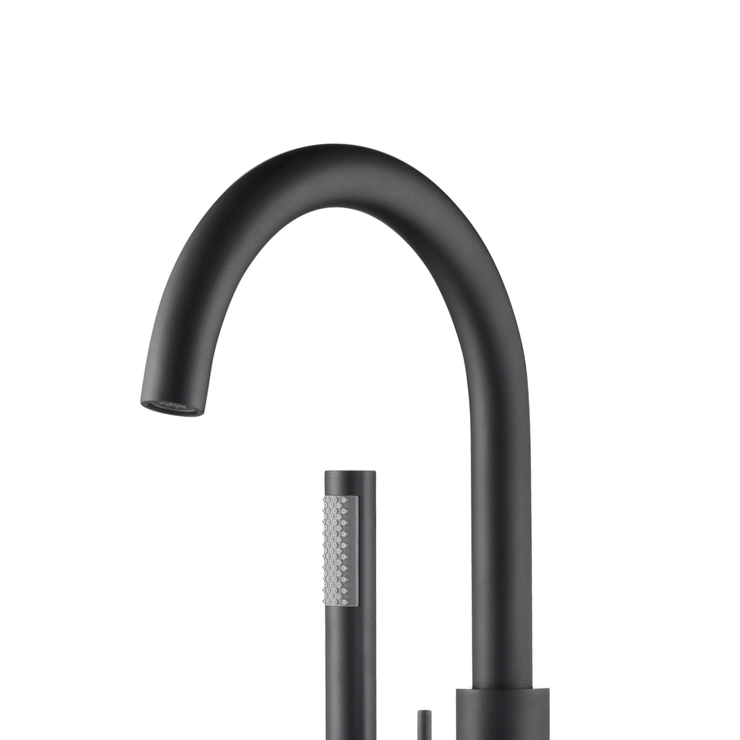 PULSE ShowerSpas High Flow Freestanding Tub Filler With Diverter in Matte Black Finish