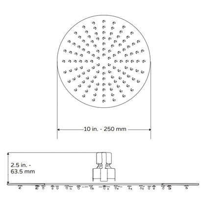 PULSE ShowerSpas Island Falls Polished Stainless Steel Finish Showerhead