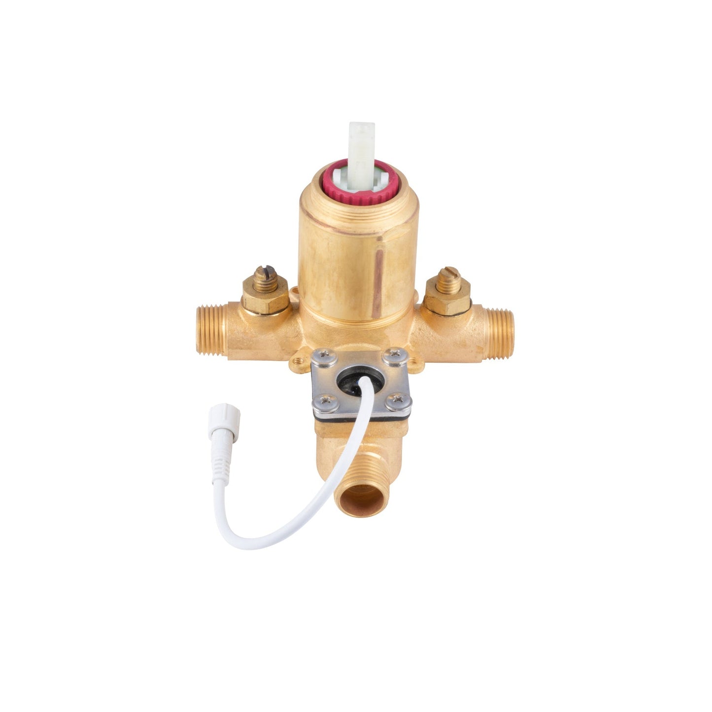 PULSE ShowerSpas Round LED Tru-Temp Pressure Balance 1/2" Rough-In Valve with Chrome Trim Kit