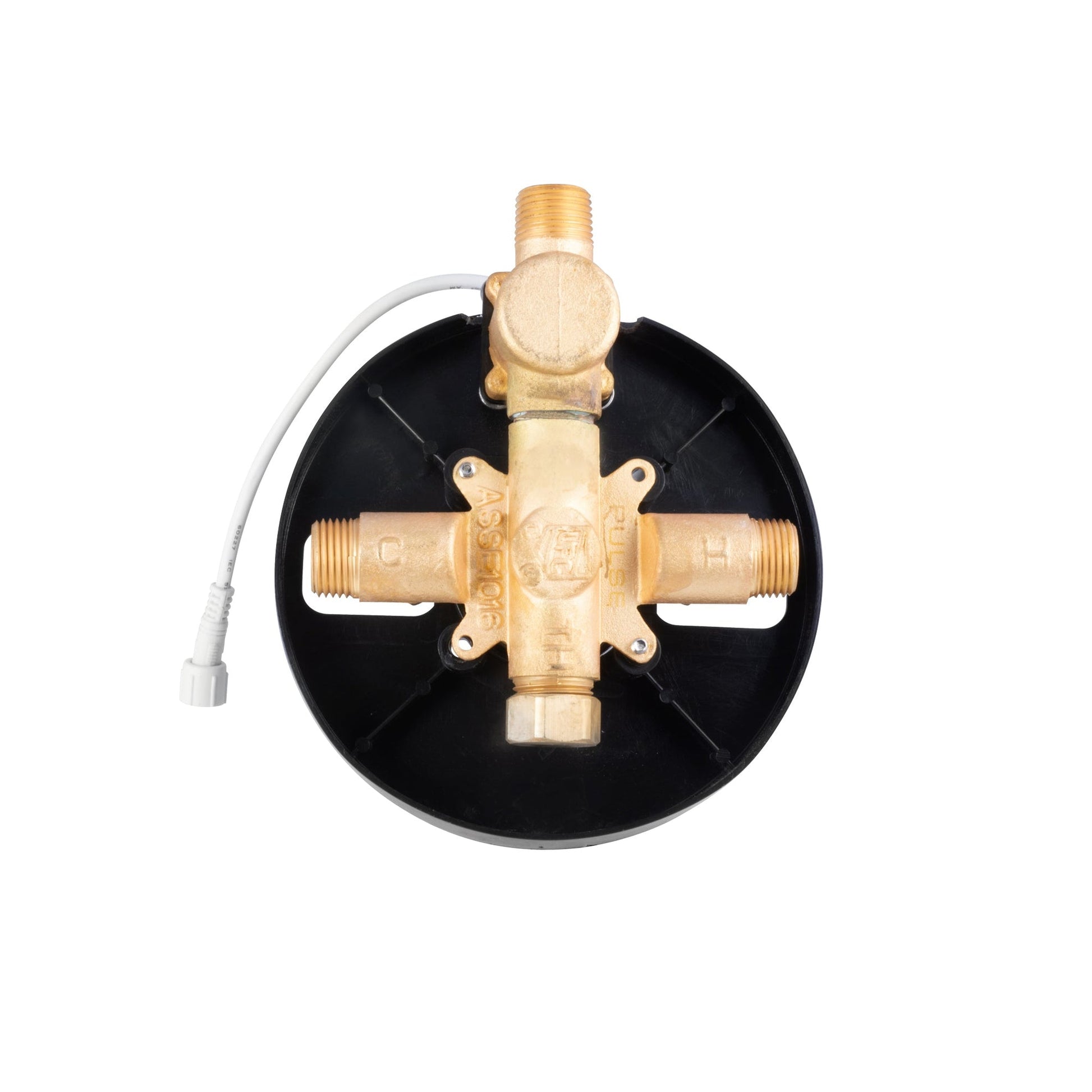 PULSE ShowerSpas Round LED Tru-Temp Pressure Balance 1/2" Rough-In Valve With Oil Rubbed Bronze Trim Kit