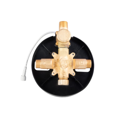 PULSE ShowerSpas Square LED Tru-Temp Pressure Balance 1/2" Rough-In Valve With Oil Rubbed Bronze Trim Kit