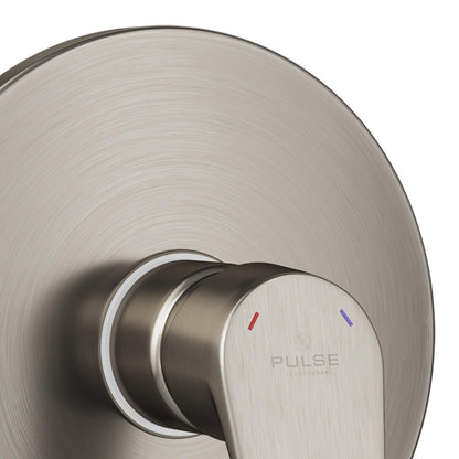 PULSE ShowerSpas Tru-Temp Pressure Balance 1/2" Rough-In Valve With Brushed Nickel Round Shape Trim Kit