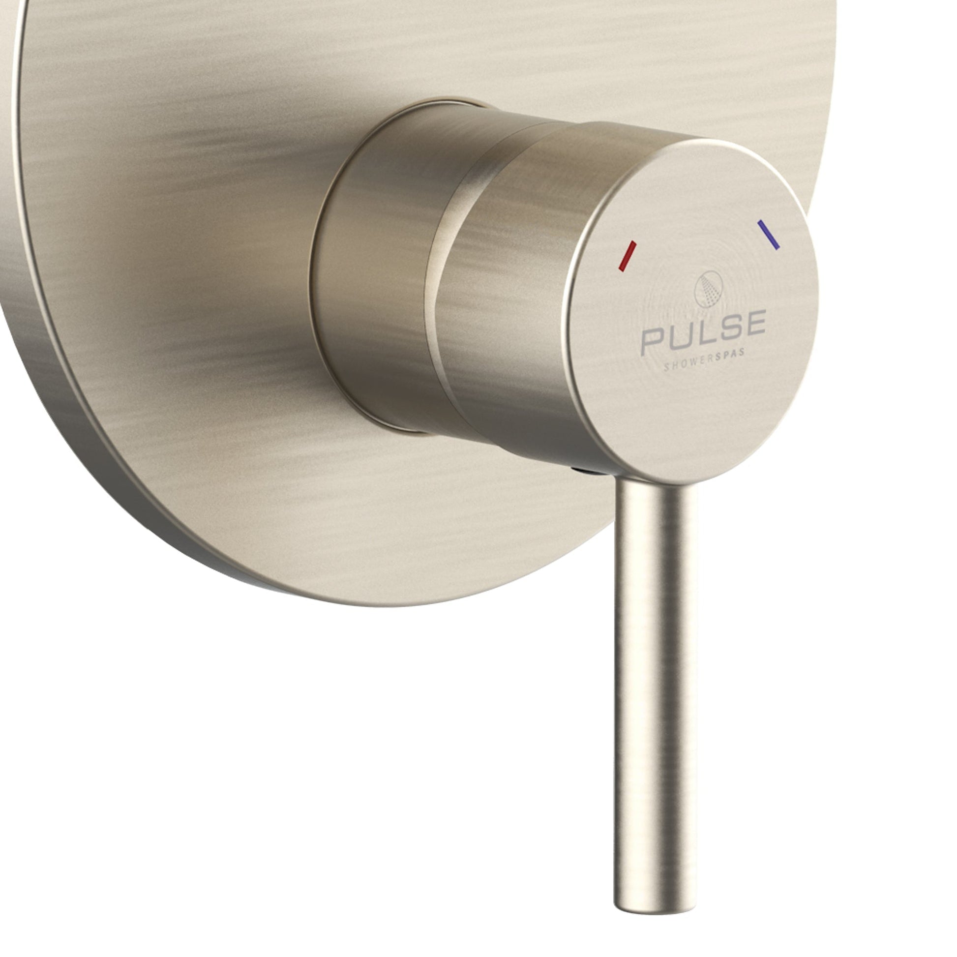 PULSE ShowerSpas Two Way Tru-Temp Pressure Balance 1/2" Rough-In Valve Brushed Nickel Finish Trim Kit