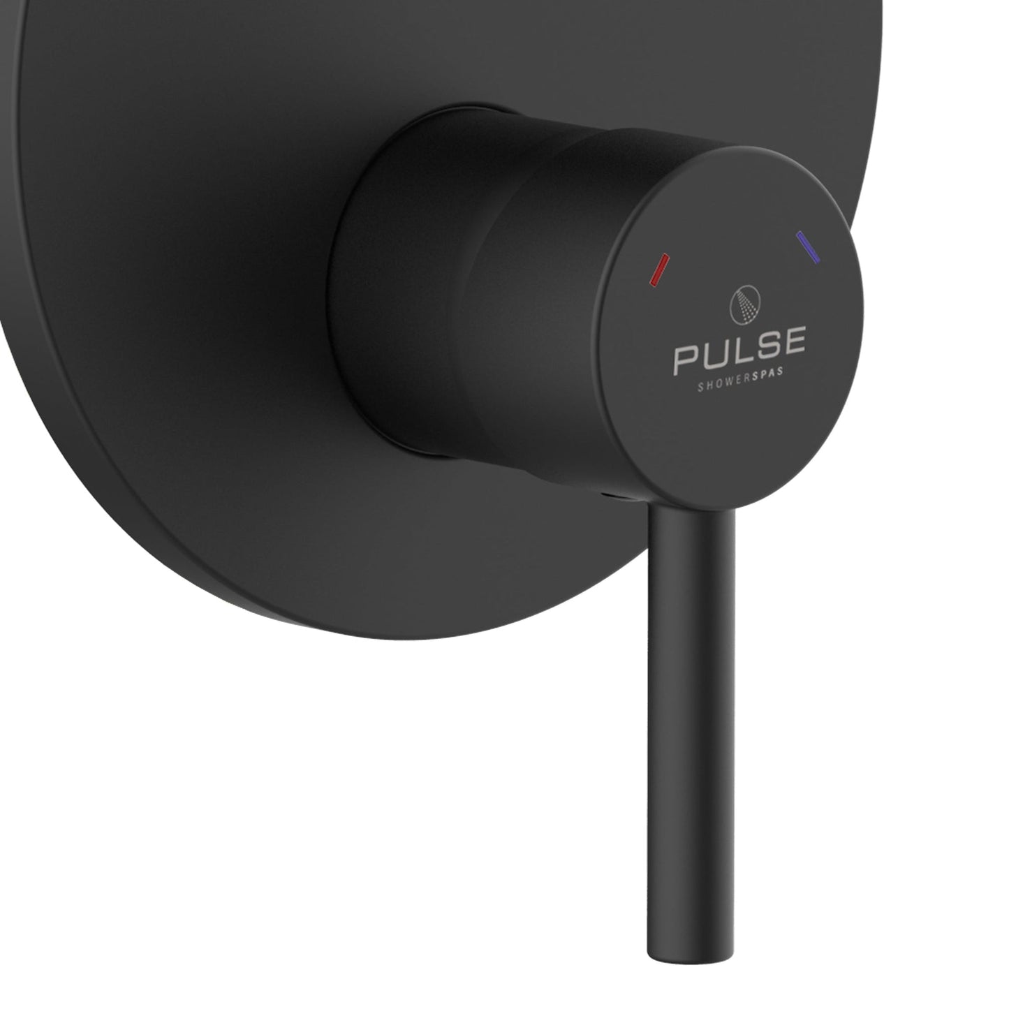 PULSE ShowerSpas Two Way Tru-Temp Pressure Balance 1/2" Rough-In Valve Matte Black Finish Trim Kit
