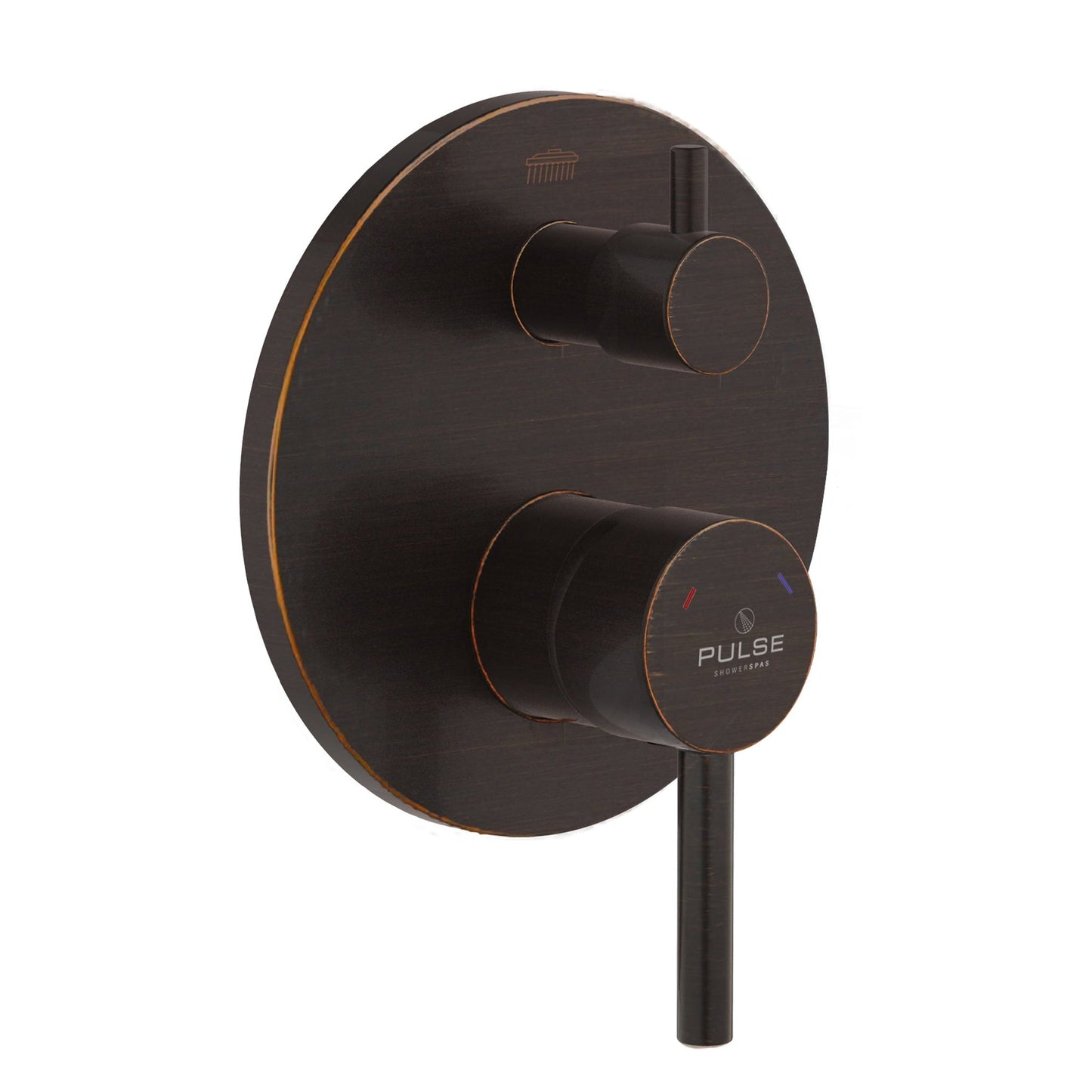 PULSE ShowerSpas Two Way Tru-Temp Pressure Balance 1/2" Rough-In Valve Oil Rubbed Bronze Finish Trim Kit