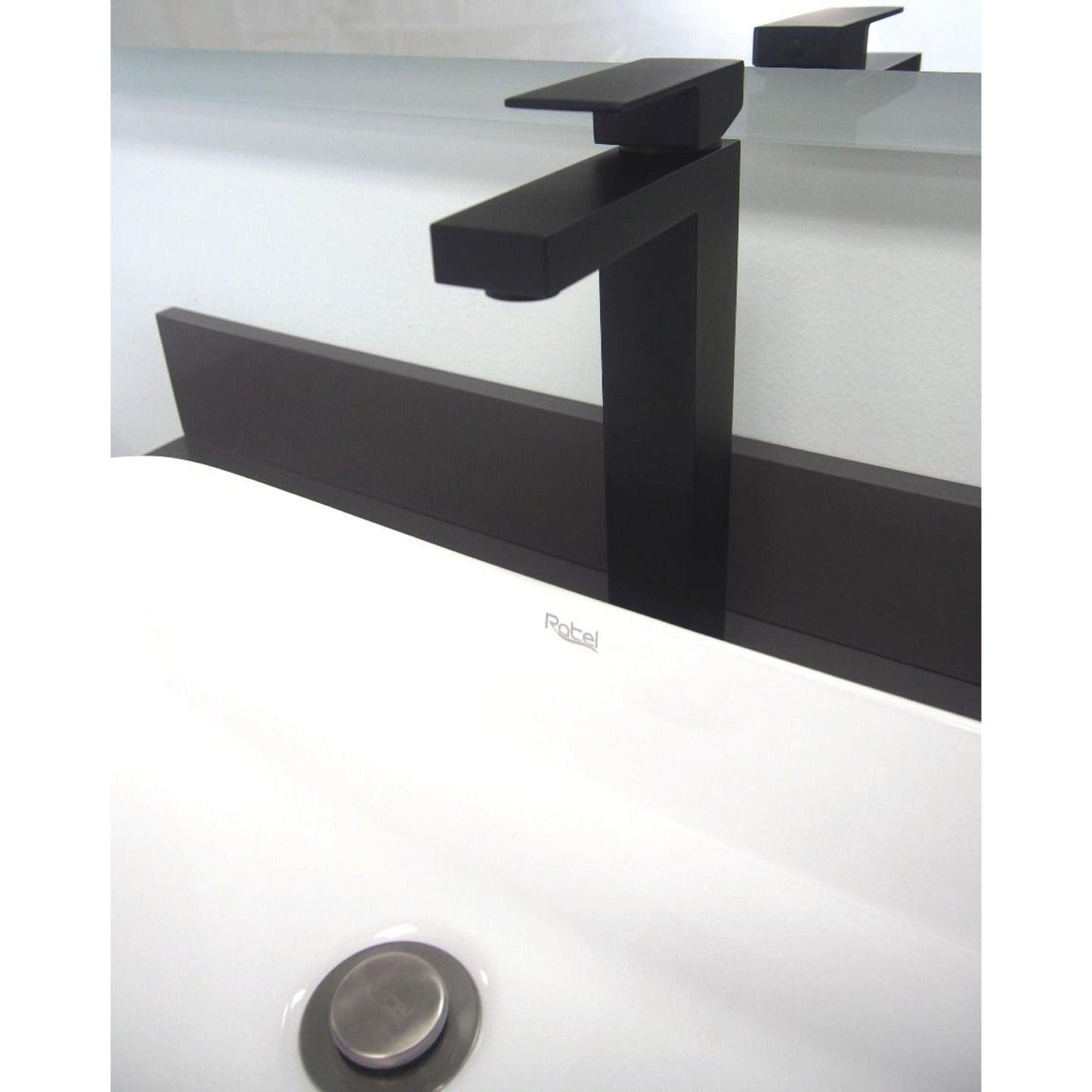 Ratel 12" Single-Hole Matte Black Vessel Bathroom Faucet Sink With 10" Spout Height