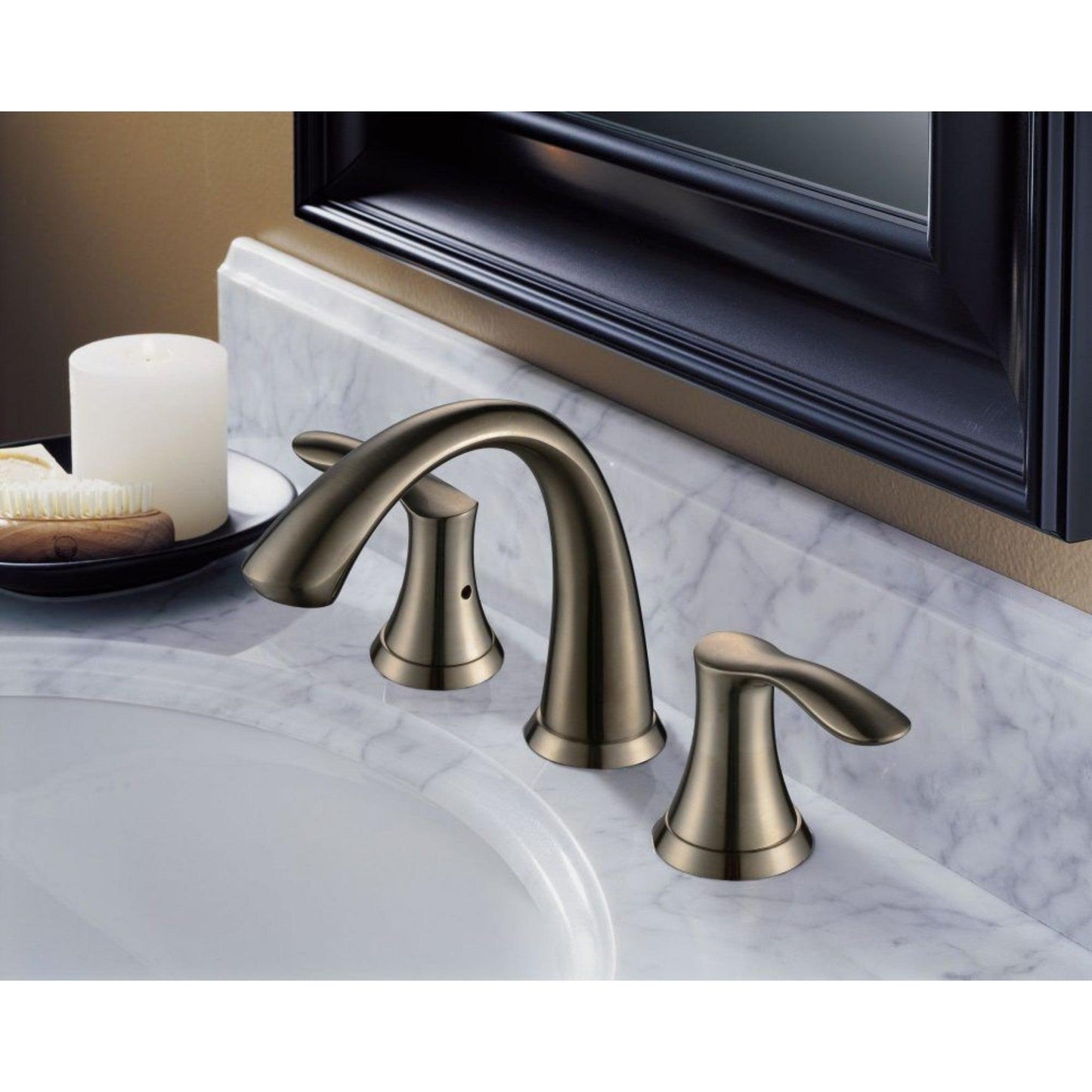 Ratel 16" 3-Hole Brushed Nickel Widespread Bathroom Faucet