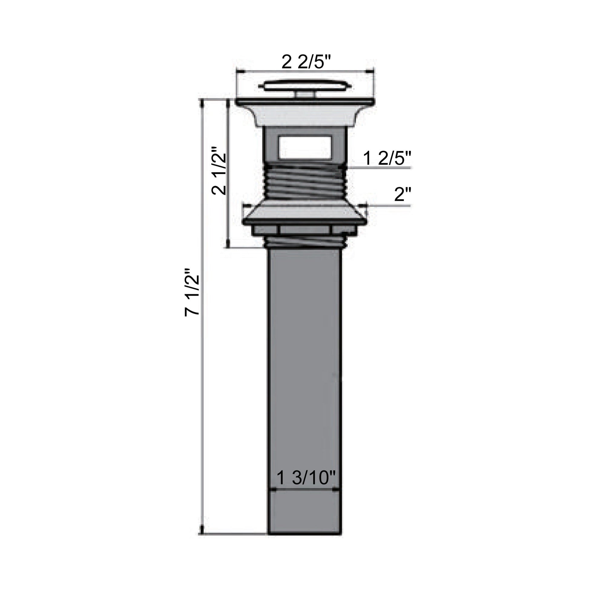 Ratel 2" Brushed Nickel Pop-up Drain With Overflow Hole