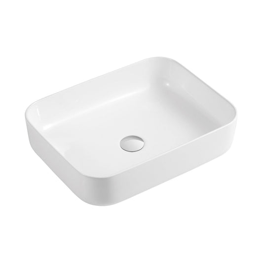 Ratel 20" x 16" White Rectangular Ceramic Vessel Bathroom Sink