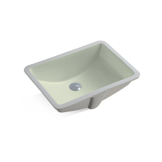 Ratel 21" x 8" Ivory Rectangular Ceramic Undermount Bathroom Sink
