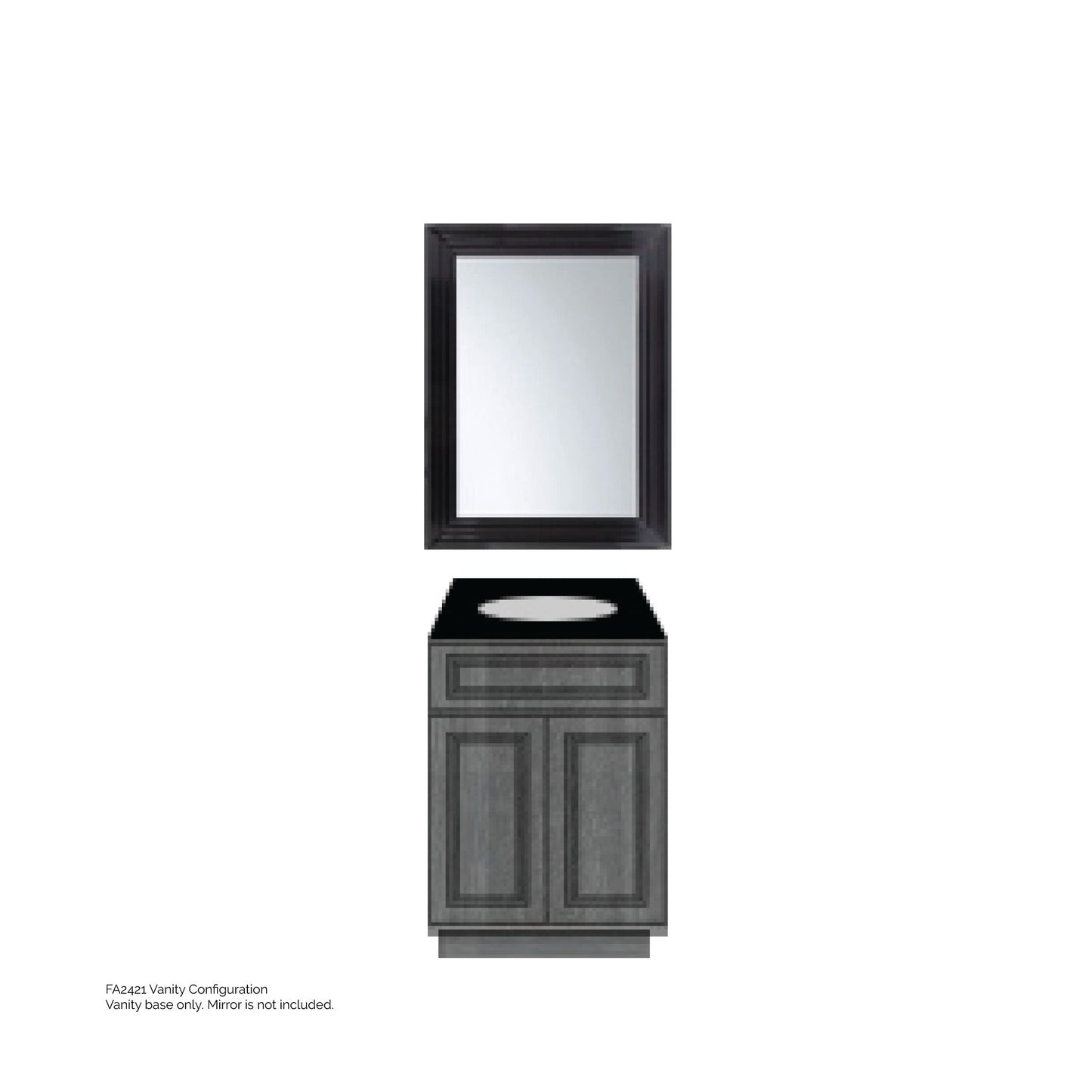 Ratel 24" 2-Door Dove White Vanity With Dummy Drawer