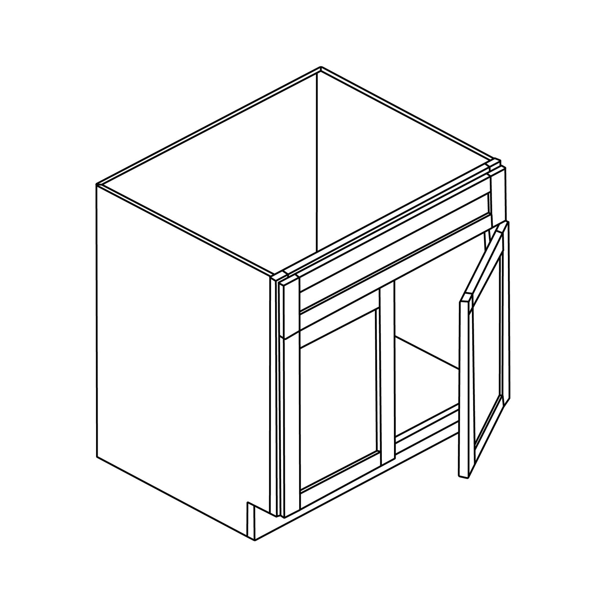 Ratel 24" 2-Door Dove White Vanity With Dummy Drawer