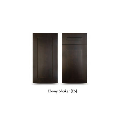 Ratel 24" 2-Door Ebony Shaker Vanity With Dummy Drawer