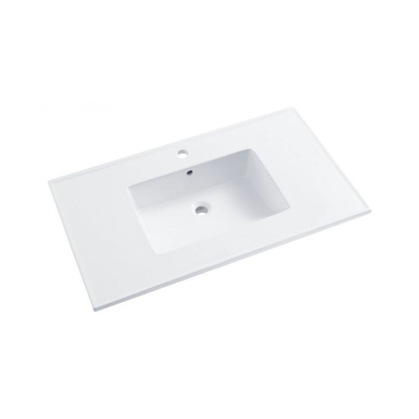 Ratel 25" x 22" White Ceramic Single Integrated Sink and Vanity Top