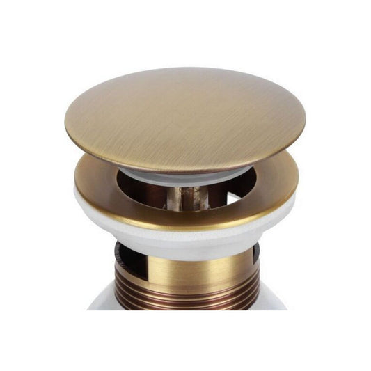 Ratel 3" Brushed Gold Bathtub Pop-up Drain With Overflow Hole