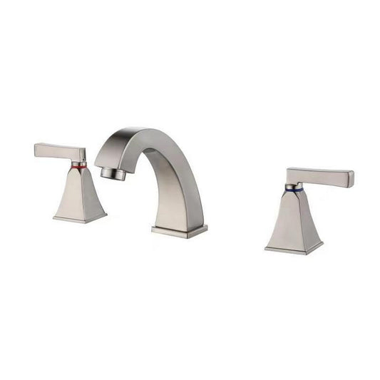 Ratel 3-Hole Brushed Nickel Widespread Bathroom Faucet