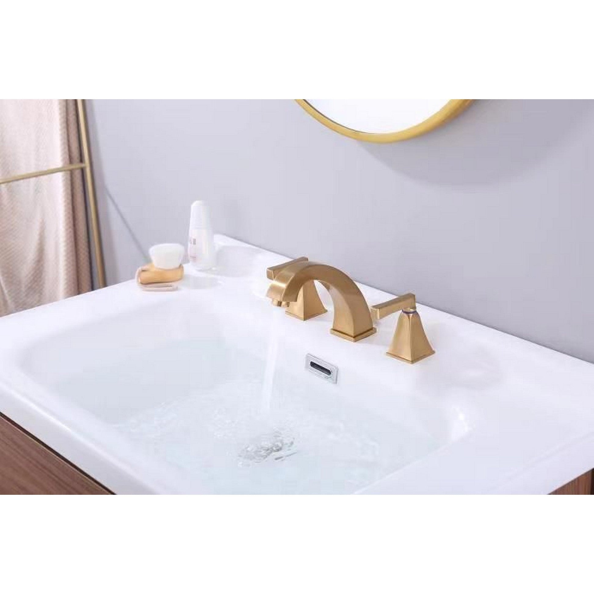 Ratel 3-Hole Champagne Bronze Widespread Bathroom Faucet