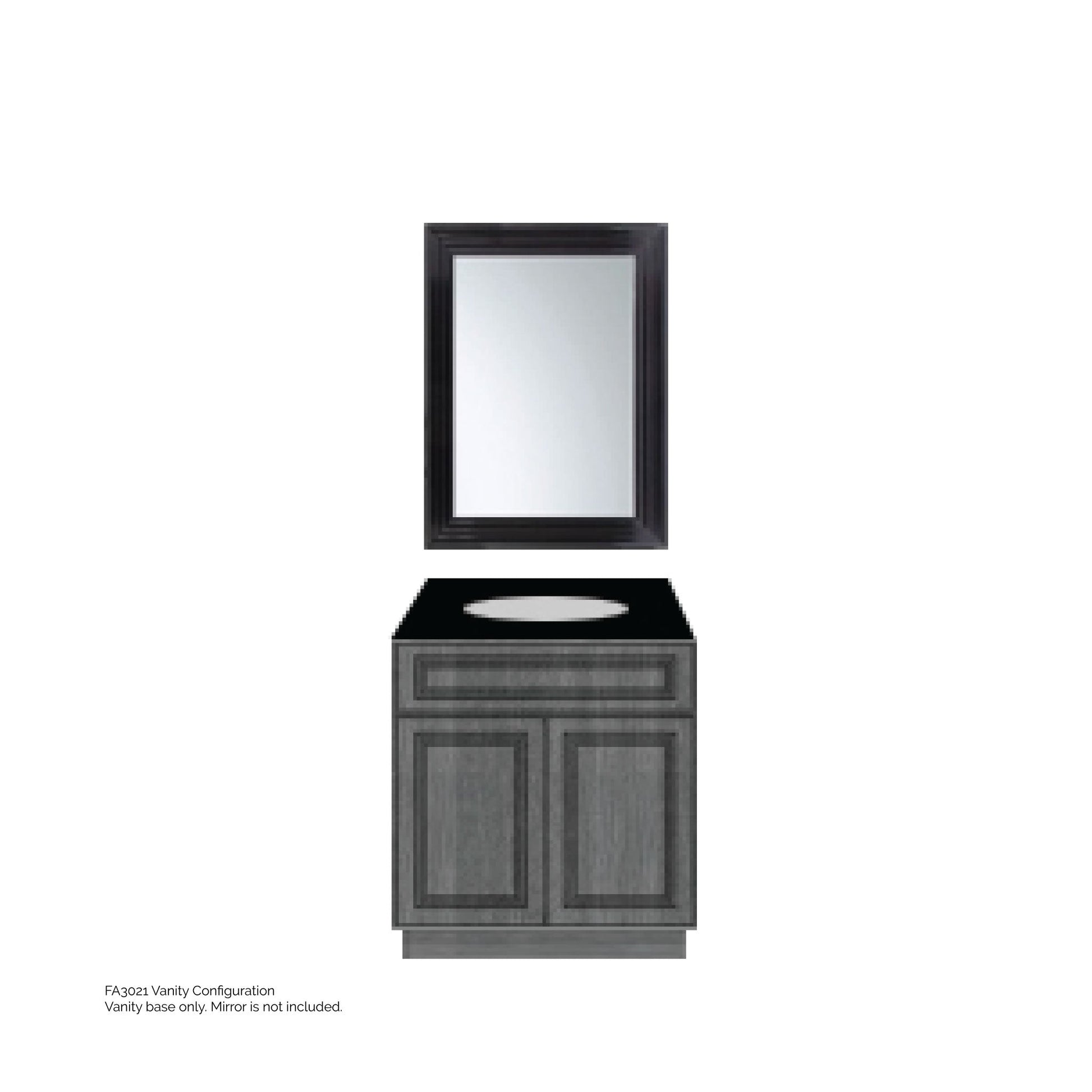 Ratel 30" 2-Door Aria Blue Vanity With Dummy Drawer