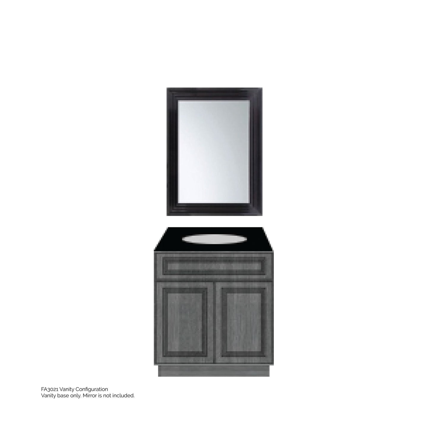 Ratel 30" 2-Door Ebony Shaker Vanity With Dummy Drawer