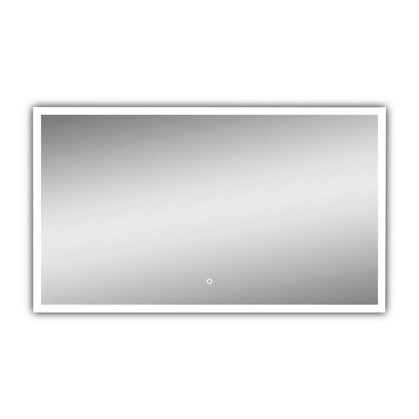 Ratel 47" x 28" Rectangular LED Mirror With Touch Sensor Switch and White Acrylic Frame