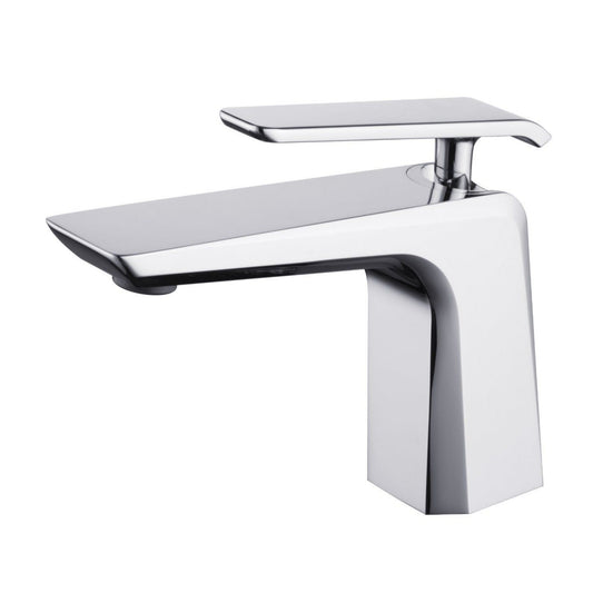 Ratel 6" Single-Hole Chrome Modern Bathroom Sink Faucet